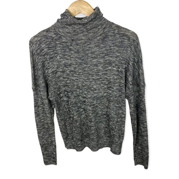 Anthropologie Moth Annona Wool Blend Turtleneck Sweater Heathered Grey Size XS - Picture 3 of 11